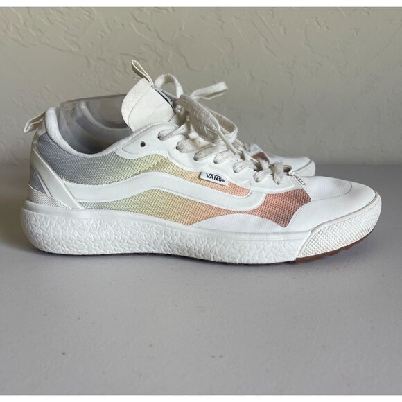 VANS Ultracush Ultrarange Men's 8 Sneakers Low Top Sunrise Blue Orange White - Picture 1 of 12